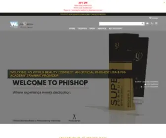 Worldbeautyconnect.com(Official Phishop USA & Phi) Screenshot