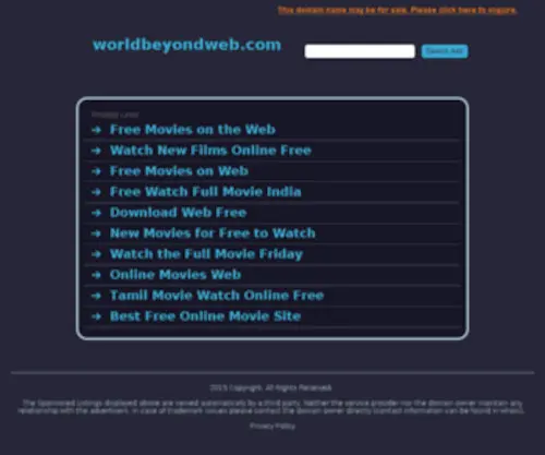 Worldbeyondweb.com(World Beyond Web) Screenshot