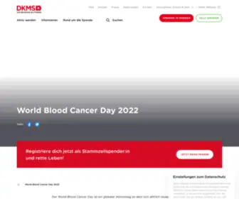 Worldbloodcancerday.org(Registriere dich und rette Leben) Screenshot