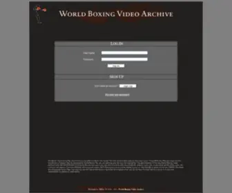 WorldboxingVideoarchive.com(World Boxing Video Archive) Screenshot