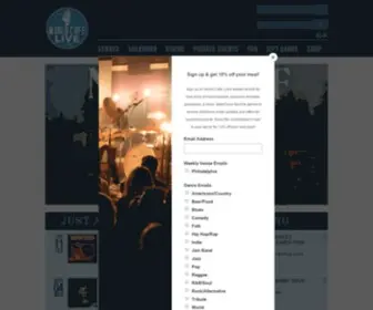 Worldcafelive.com(World Cafe Live Philadelphia Independent Music Venue) Screenshot