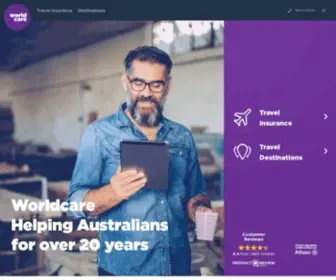 Worldcare.com.au(Worldcare Travel Insurance) Screenshot