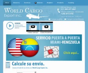 Worldcargoexport.com(Transporte de carga internacional) Screenshot