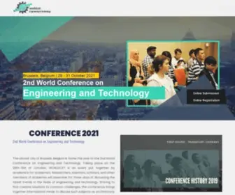 Worldcet.org(2nd World Conference on Engineering and Technology I Brussels) Screenshot