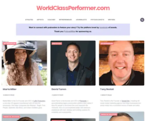 Worldclassperformer.com(Learn from the best) Screenshot