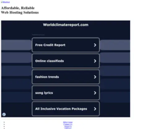 Worldclimatereport.com(Bluehost) Screenshot