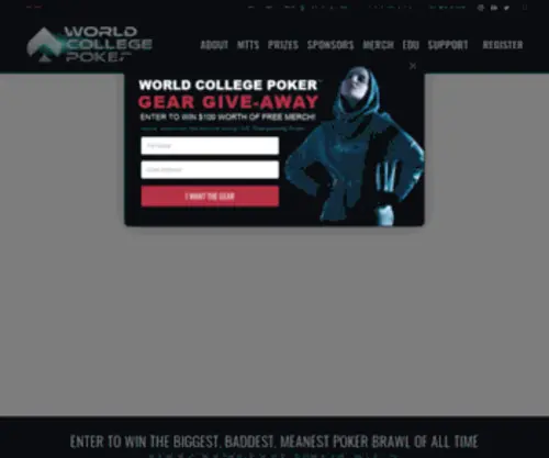 Worldcollegepoker.com Screenshot