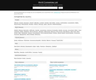 Worldcompanieslist.com(World Companies List) Screenshot