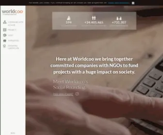 Worldcoo.com(Redondeo solidario en TPV (punto de venta) socialmente comprometido Worldcoo) Screenshot