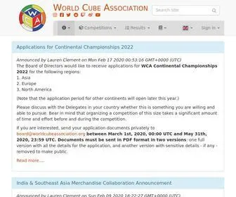 Worldcubeassociation.org(World Cube Association) Screenshot