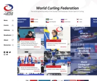 Worldcurling.org(The official website of the World Curling Federation) Screenshot
