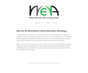 WorldelectricVehicleassociation.info(WEVA) Screenshot