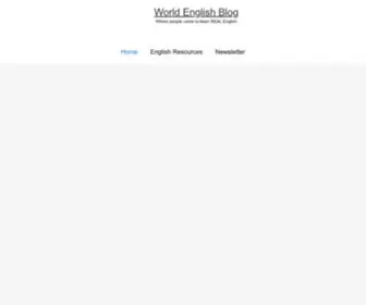 Worldenglishblog.com(Where people come to learn REAL English) Screenshot