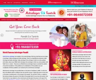 Worldfamousastrologerpandit.com(World famous astrologer pandit S.K Tantrik Ji) Screenshot