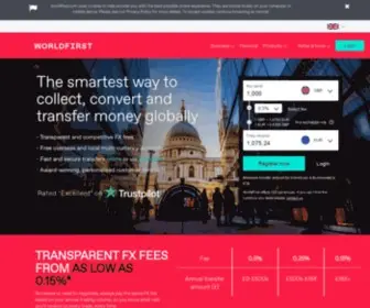 Worldfirst.com(Internationale betaaloplossingen voor jouw bedrijf) Screenshot
