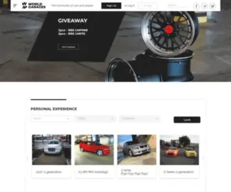 Worldgarages.com(World Garages is Community of cars and people) Screenshot