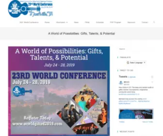 Worldgifted2019.com(2019 WCGTC World Conference) Screenshot