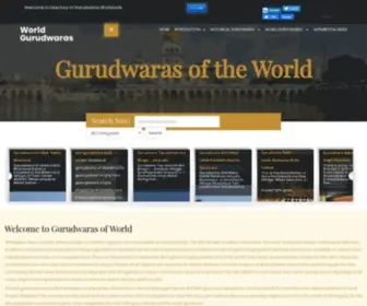 Worldgurudwaras.com(Gurudwaras of World) Screenshot
