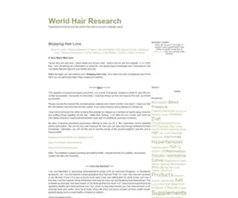 Worldhairresearch.com(World Hair Research) Screenshot