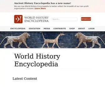 Worldhistory.org(World History Encyclopedia) Screenshot