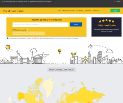 Worldhotelcodes.com(World Hotel Codes) Screenshot