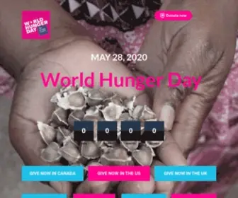 Worldhungerday.org(World Hunger Day) Screenshot