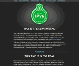 Worldipv6Launch.org(World IPv6 Launch) Screenshot