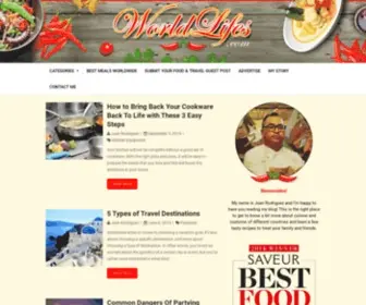 Worldlifes.com(Food & Travel Blog) Screenshot