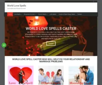 Worldlovespells.com(World Love Spells) Screenshot