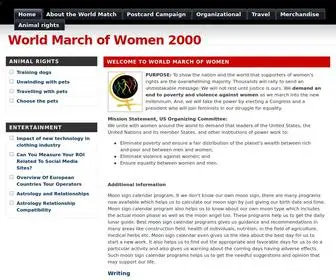 Worldmarch.org(World March of Women 2000) Screenshot