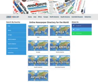 Worldmedialist.com(Newspaper headlines at a glance) Screenshot