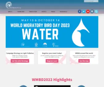 Worldmigratorybirdday.org(Water #WMBD2023) Screenshot