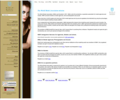 Worldmodel.org(The World Model Association for modelling agencies) Screenshot