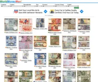 Worldmoneymax.com(World paper money rating and catalog) Screenshot