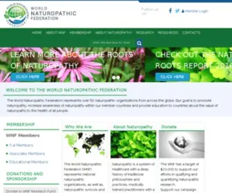 WorldnaturopathicFederation.org(WORLD NATUROPATHIC FEDERATION) Screenshot