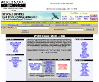 Worldnavalships.com(History of the World's Navy's) Screenshot