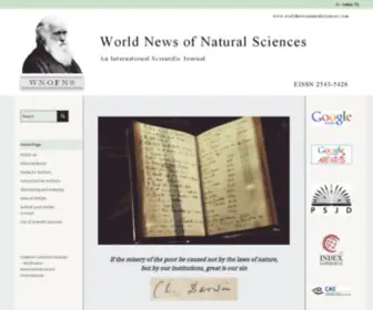 Worldnewsnaturalsciences.com(World News of Natural Sciences) Screenshot