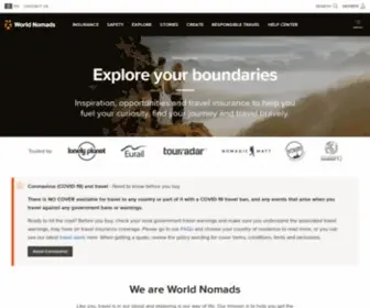 Worldnomads.com(Travel insurance for independent travellers from more than 130+ countries. Trusted by Lonely Planet) Screenshot