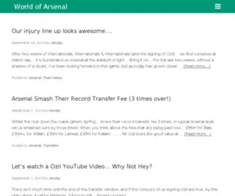 Worldofarsenal.co.uk(Live Arsenal) Screenshot