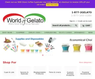 Worldofgelato.com(Gelato & Ice Cream Supplies and Equipment) Screenshot