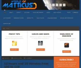 Worldofmatticus.com(World of Matticus) Screenshot