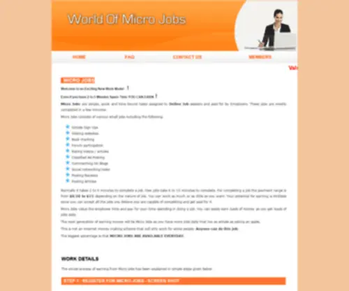 Worldofmicrojobs.com(Part Time Jobs) Screenshot