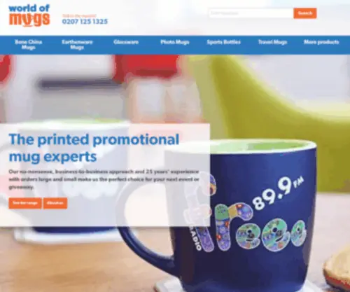 Worldofmugs.co.uk(Printed promotional mugs) Screenshot