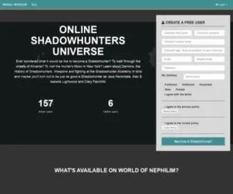 Worldofnephilim.com(Online Shadowhunters RPG Universe) Screenshot
