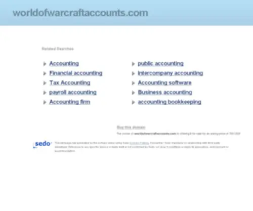 Worldofwarcraftaccounts.com(Worldofwarcraftaccounts) Screenshot