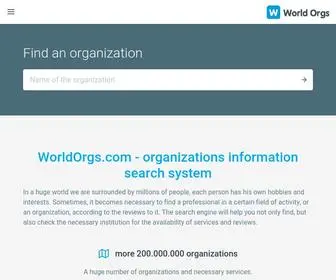 Worldorgs.com(Information retrieval system) Screenshot