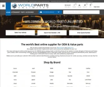 Worldpartsunlimited.com(Deals on Genuine & Value replacement parts and accessories) Screenshot