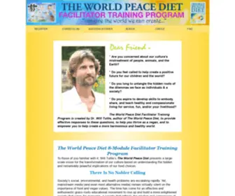 Worldpeacemastery.com(The World Peace Diet Mastery Series) Screenshot