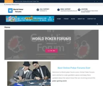 Worldpokerforums.com Screenshot