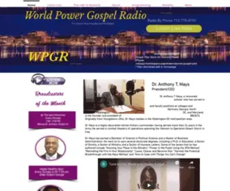 Worldpowergospelradio.org(Wpgr) Screenshot